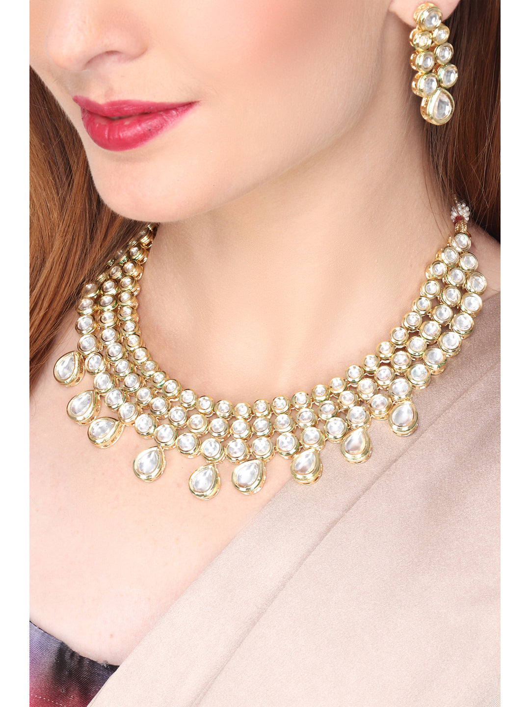 Gold plated Kundan Jewellery set