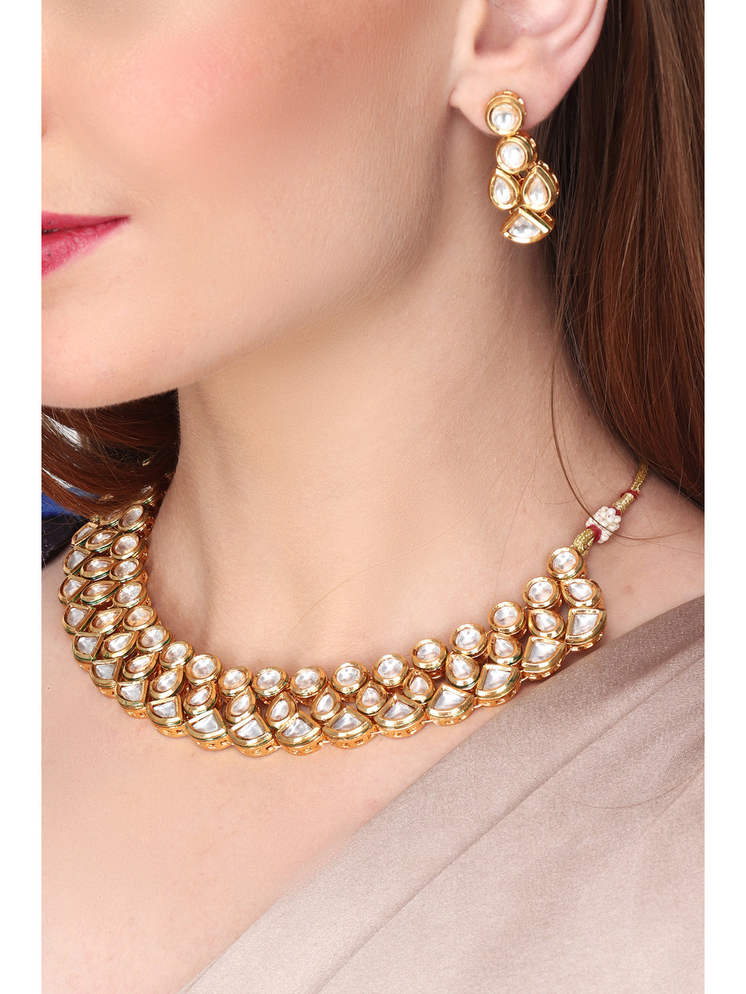 Gold plated Kundan Jewellery set