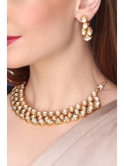 Gold plated Kundan Jewellery set