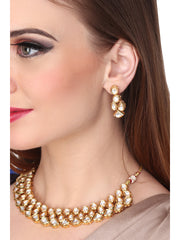Gold plated Kundan Jewellery set