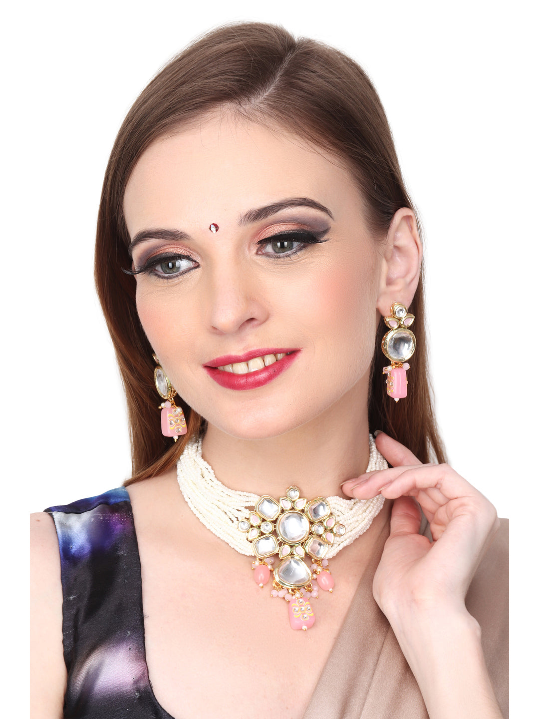 Gold plated Kundan choker set