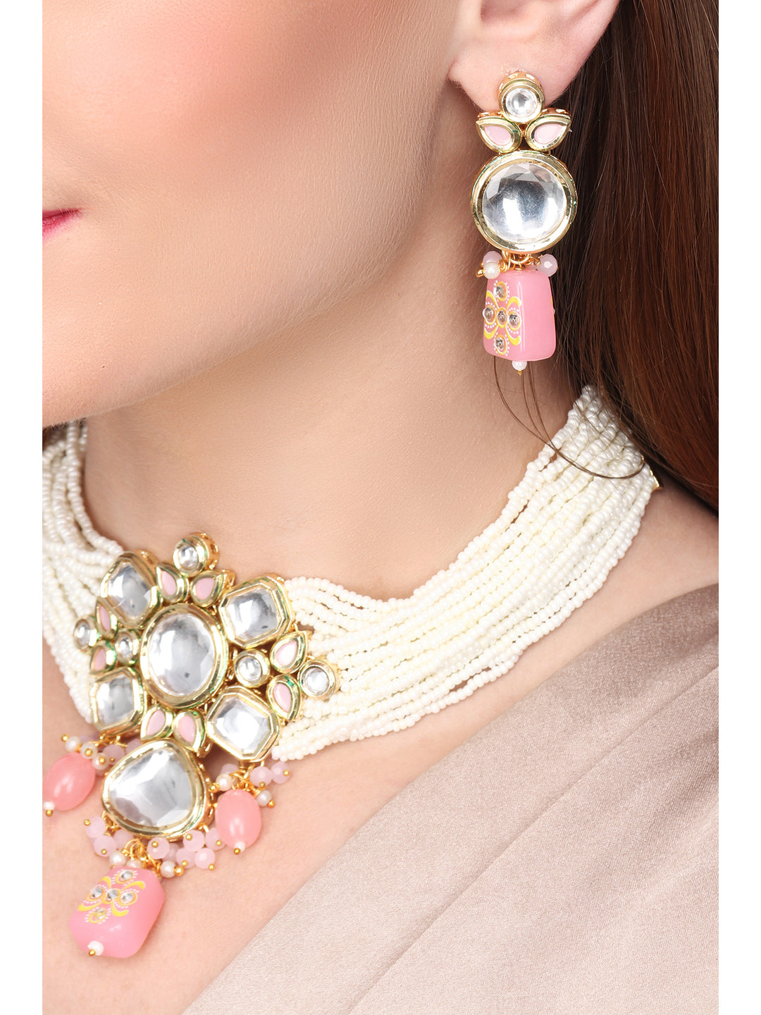 Gold plated Kundan choker set