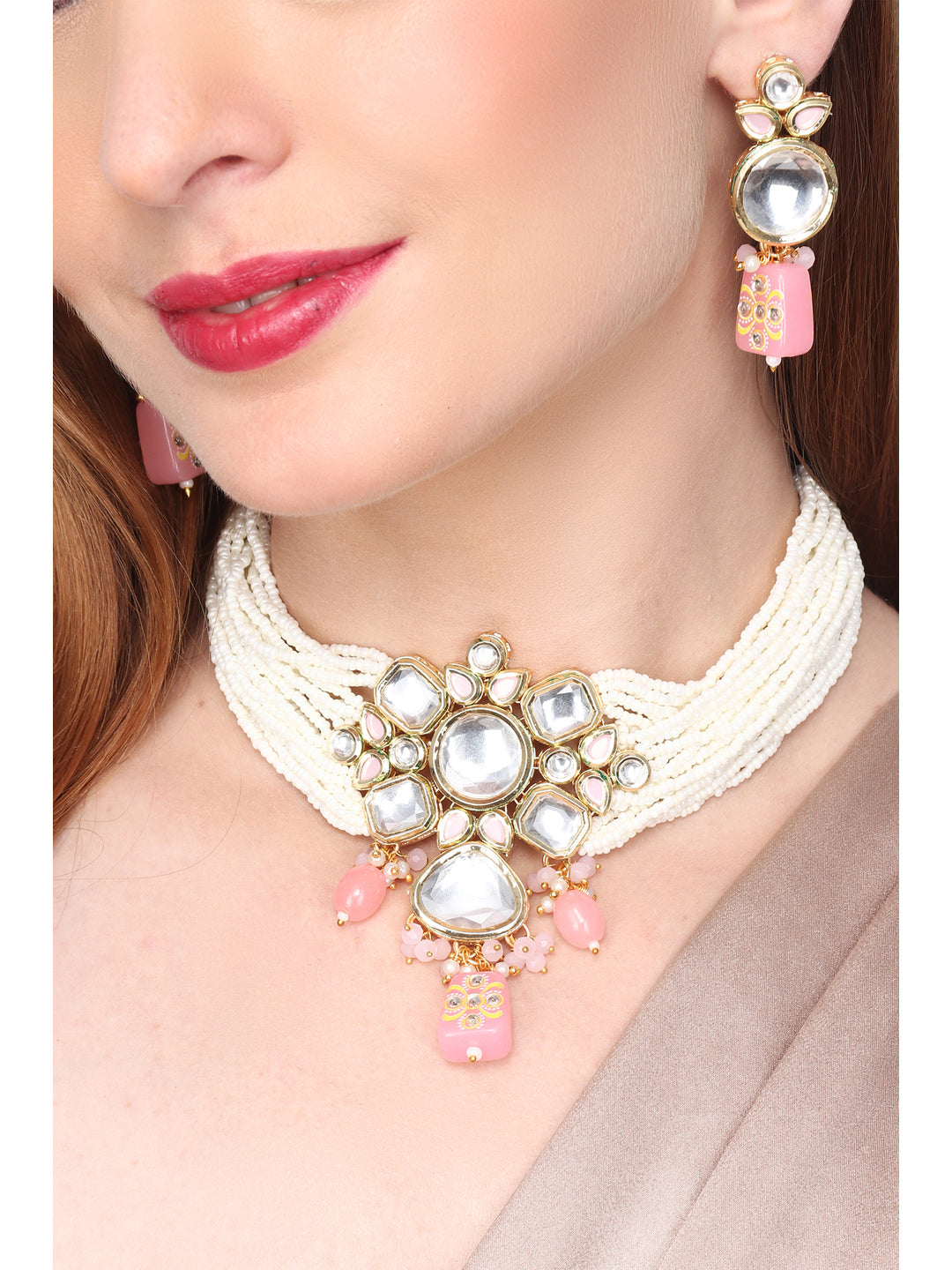 Gold plated Kundan choker set