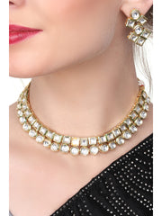 Gold plated Kundan choker set