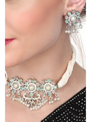 Gold plated Multi coloured jewellery set