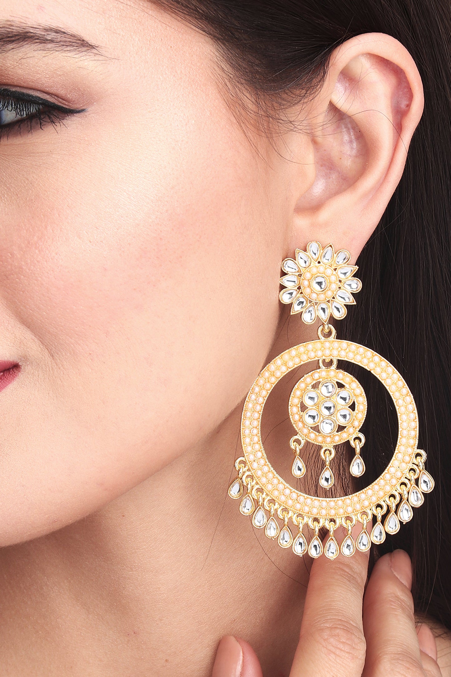 Gold plated chandbali