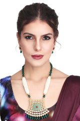 Kundan & Meenakari long Necklace Set