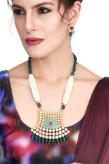 Kundan & Meenakari long Necklace Set
