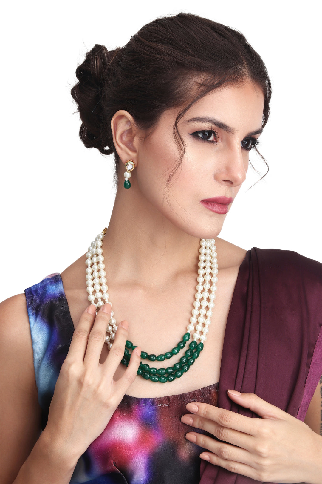 Three layered Pearl Necklace