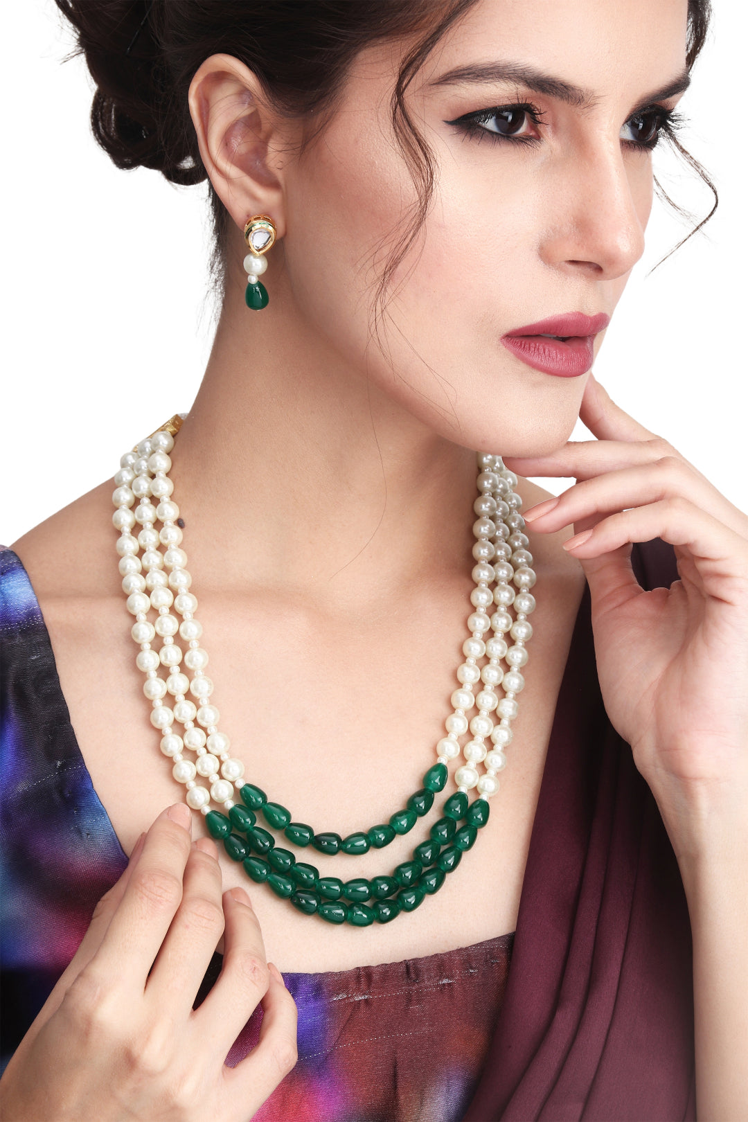 Three layered Pearl Necklace
