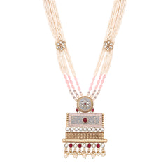 Meenakari & kundan Necklace & Earring set with beads string