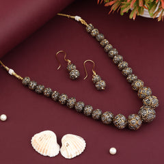 Handcrafted Metallic beads Mala