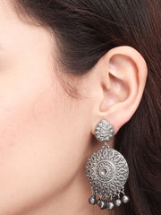 Silver Oxydised Drop Earring