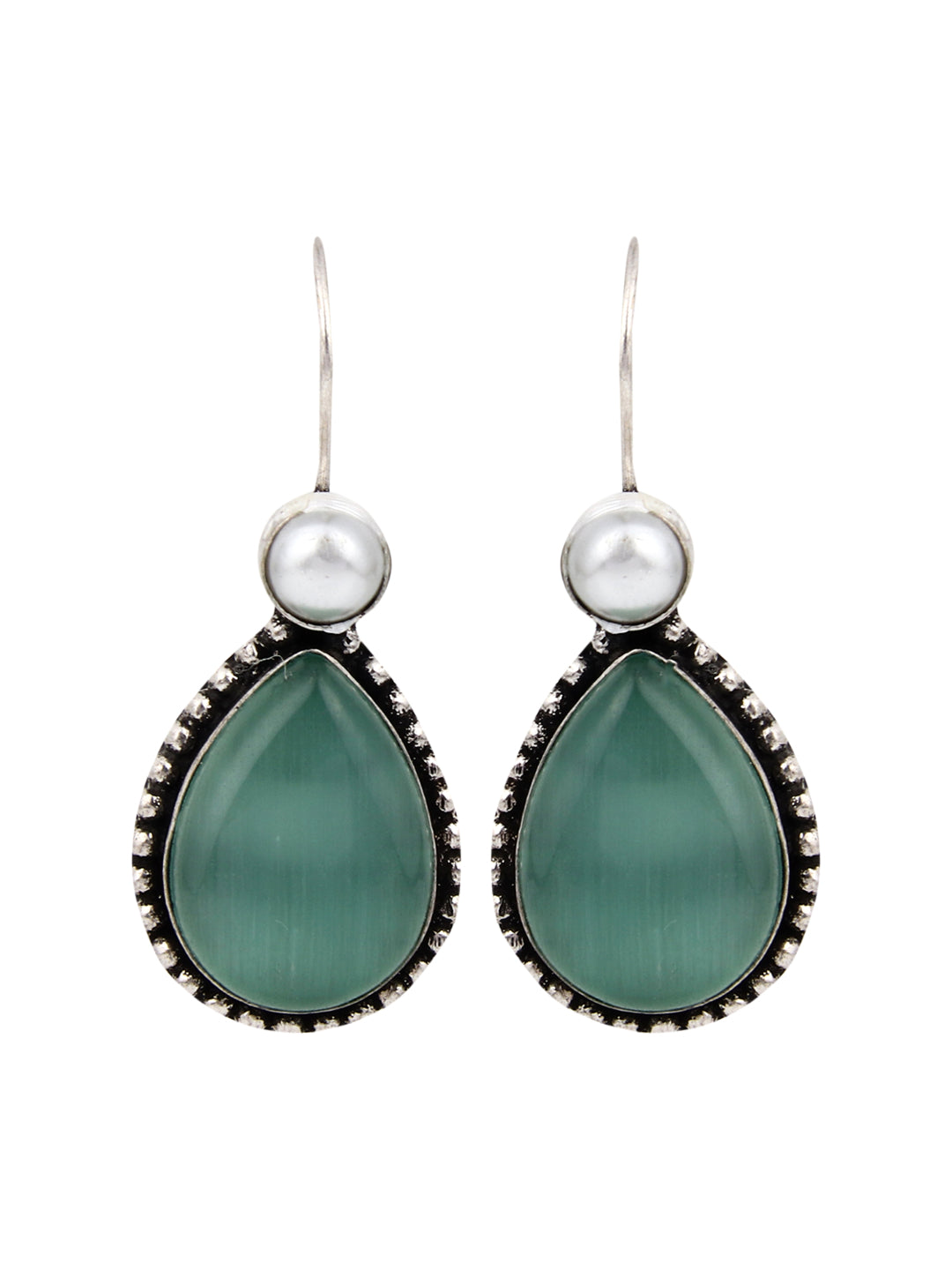 Set of two Monalisa drop earrings - Pink & Sage Green