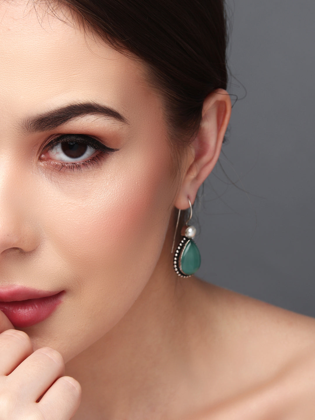 4 Drop Earring - White, Blue, Sage Green & Pink