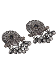 Silver Oxydised Studs with Ghungroo