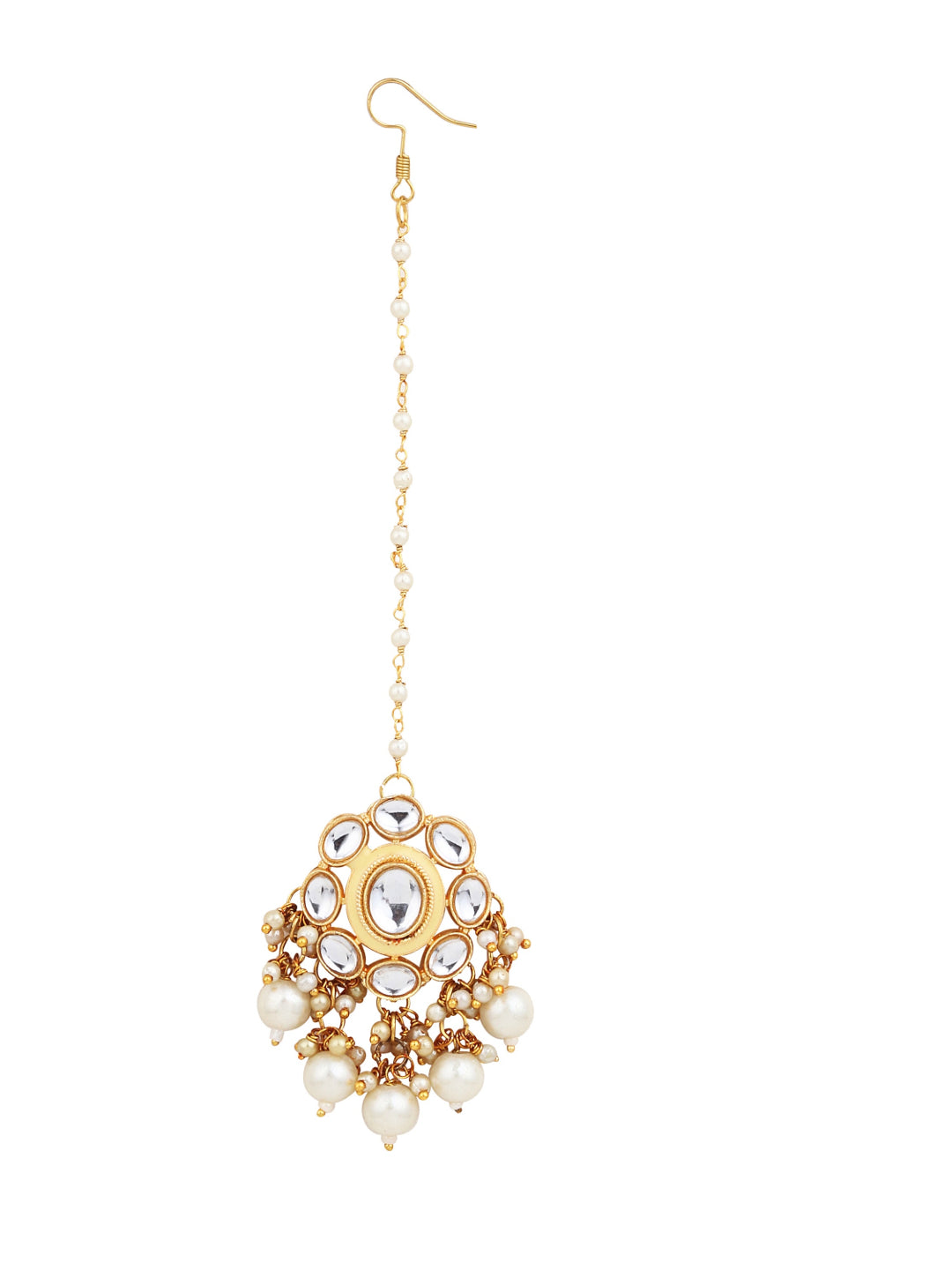 Kundan & Meenakari Choker, Earring & Maangtikka Set