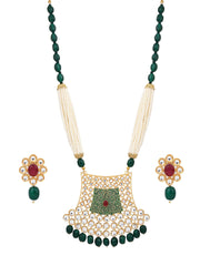Kundan & Meenakari long Necklace Set