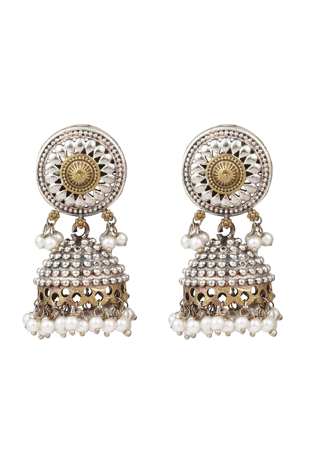 Dual tone choker set with Jhumka