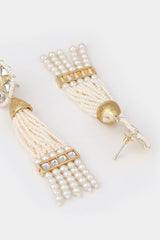 Beads & kundan long necklace set with Earring