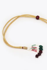 Beads & kundan long necklace set with Earring