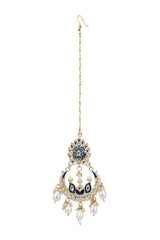 Meenakari Earring & Maangtikka Set with Kundan