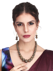 Handcrafted Metallic beads Mala