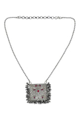 Silver Oxydised finish Necklace & Earring Set