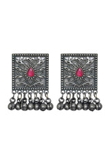 Silver Oxydised finish Necklace & Earring Set