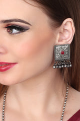 Silver Oxydised finish Necklace & Earring Set