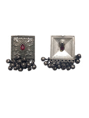Silver Oxydised finish Necklace & Earring Set