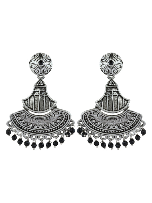 Silver Oxydised Drop earring