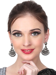 Silver Oxydised Drop earring