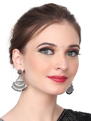 Silver Oxydised Drop earring