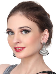 Silver Oxydised Drop earring