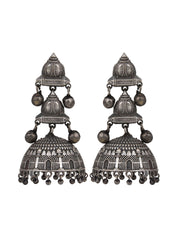 Silver Oxydised finish Jhumka