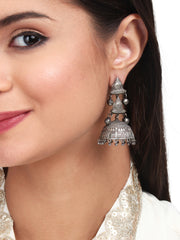 Silver Oxydised finish Jhumka