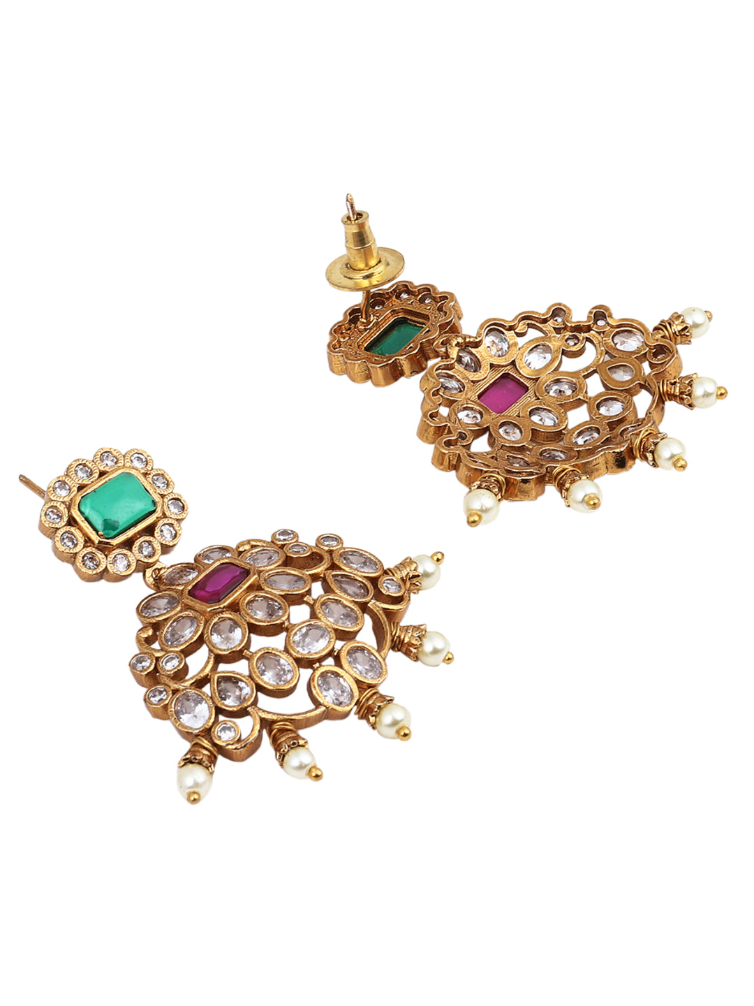 Gold finish Kemp drop earring