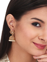 Gold plated Temple Style Jhumka