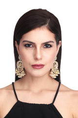 Gold plated kundan chandbali