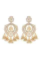 Gold plated kundan chandbali