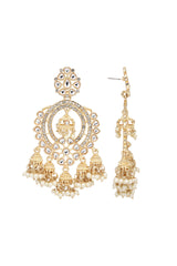 Gold plated kundan chandbali