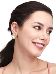Gold plated Kundan Stud earring