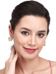 Gold plated Kundan Stud earring