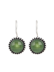 Contemporary Drop Earring Green