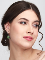 Contemporary Drop Earring Green