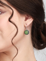 Contemporary Drop Earring Green