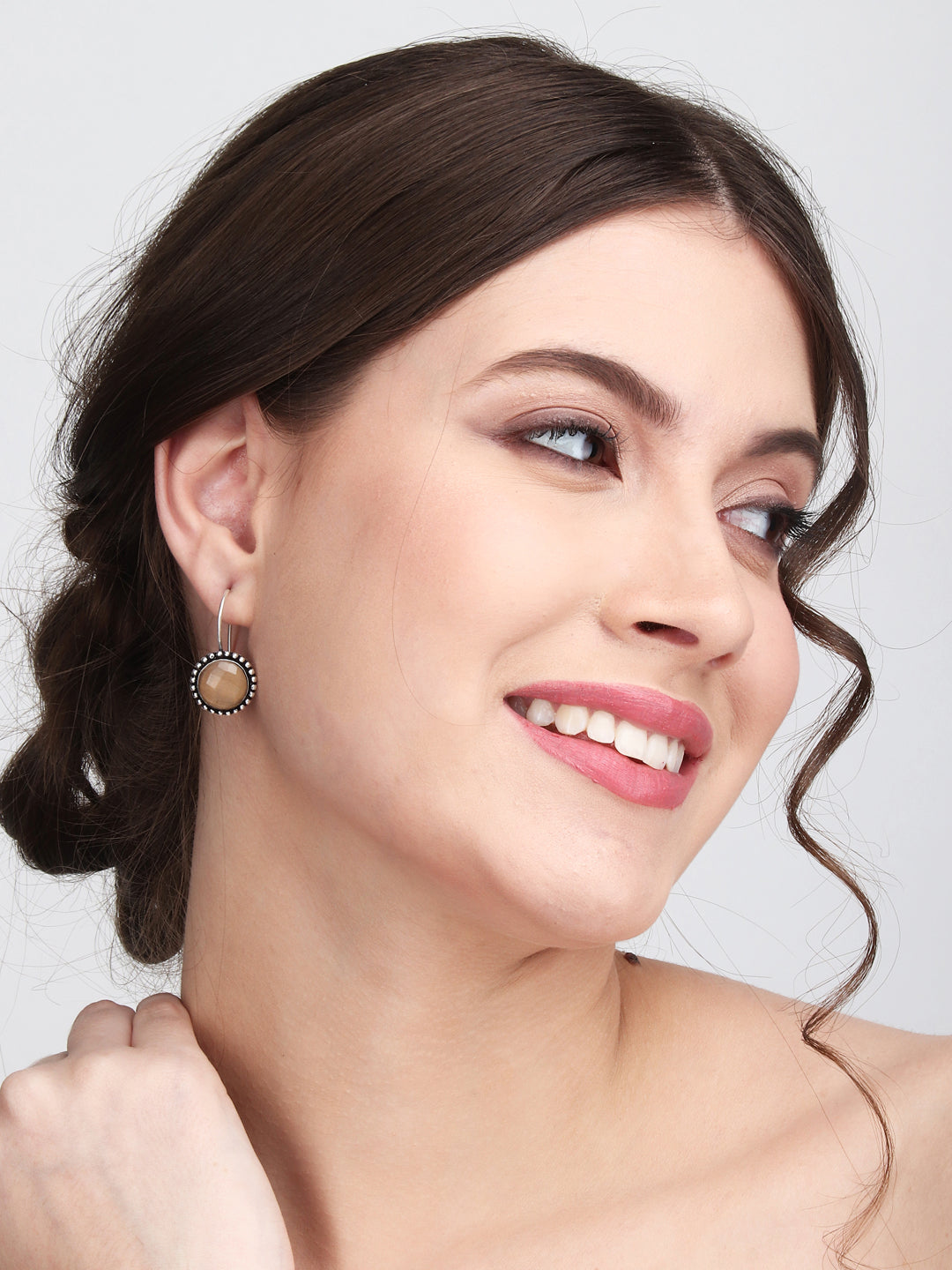 Contemporary Drop Earring Rust