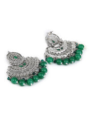 Silver Oxydised finish chandbali