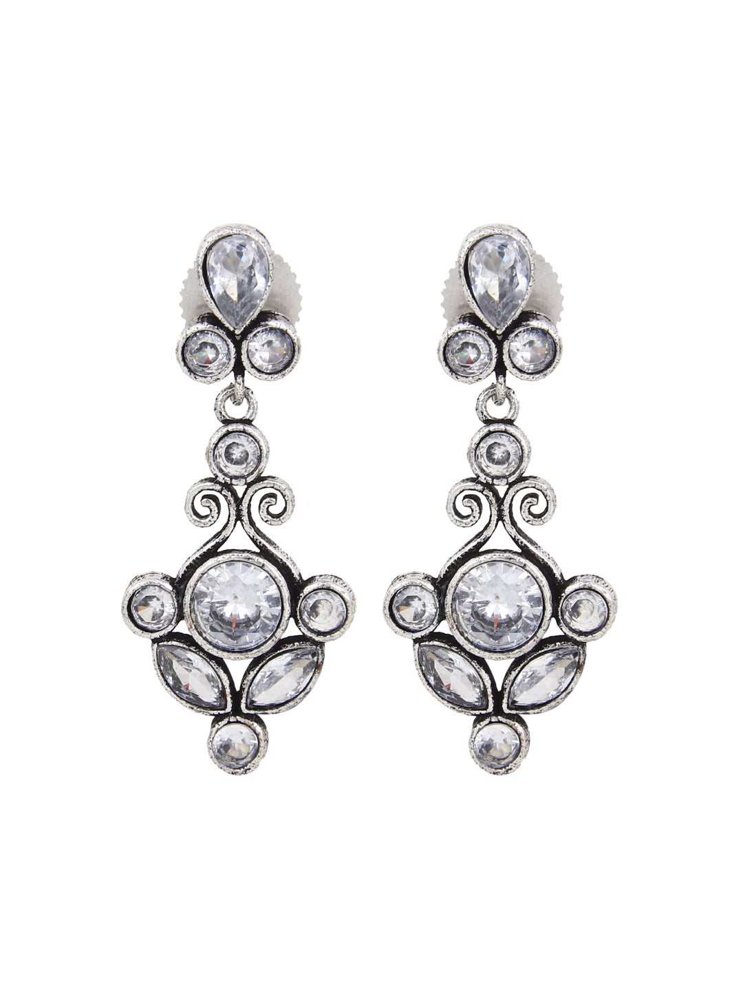 Contemporary Drop Earring White